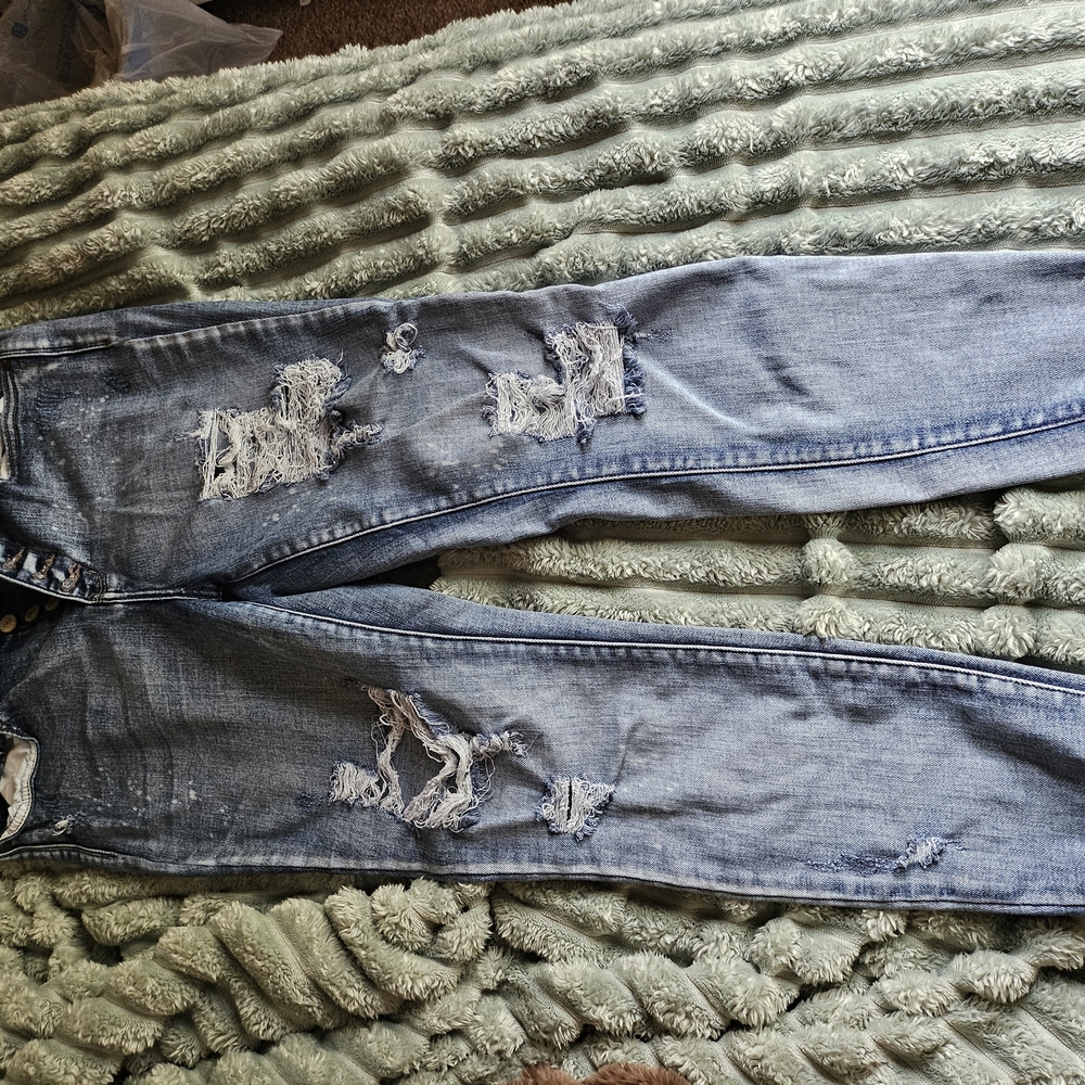 Judy Blue Distressed Skinny Jeans - Light Blue